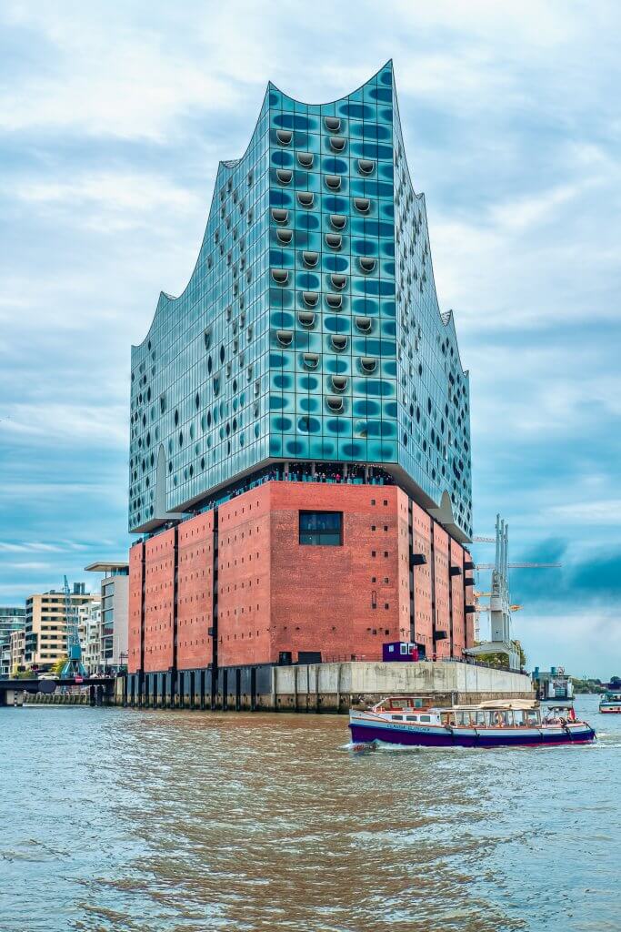 The majestic Elbphilharmonie stands tall, epitomizing Hamburg's rich cultural scene.