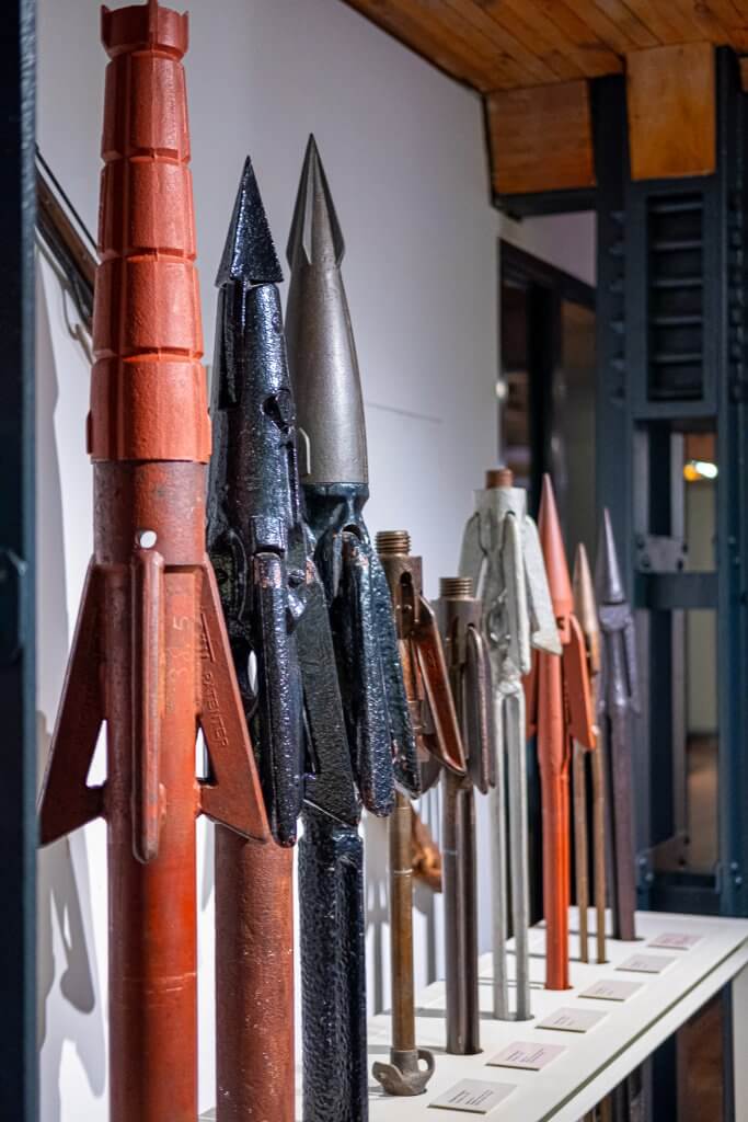 Historical whaling harpoon display at the Maritime Museum, a glimpse into maritime history.
