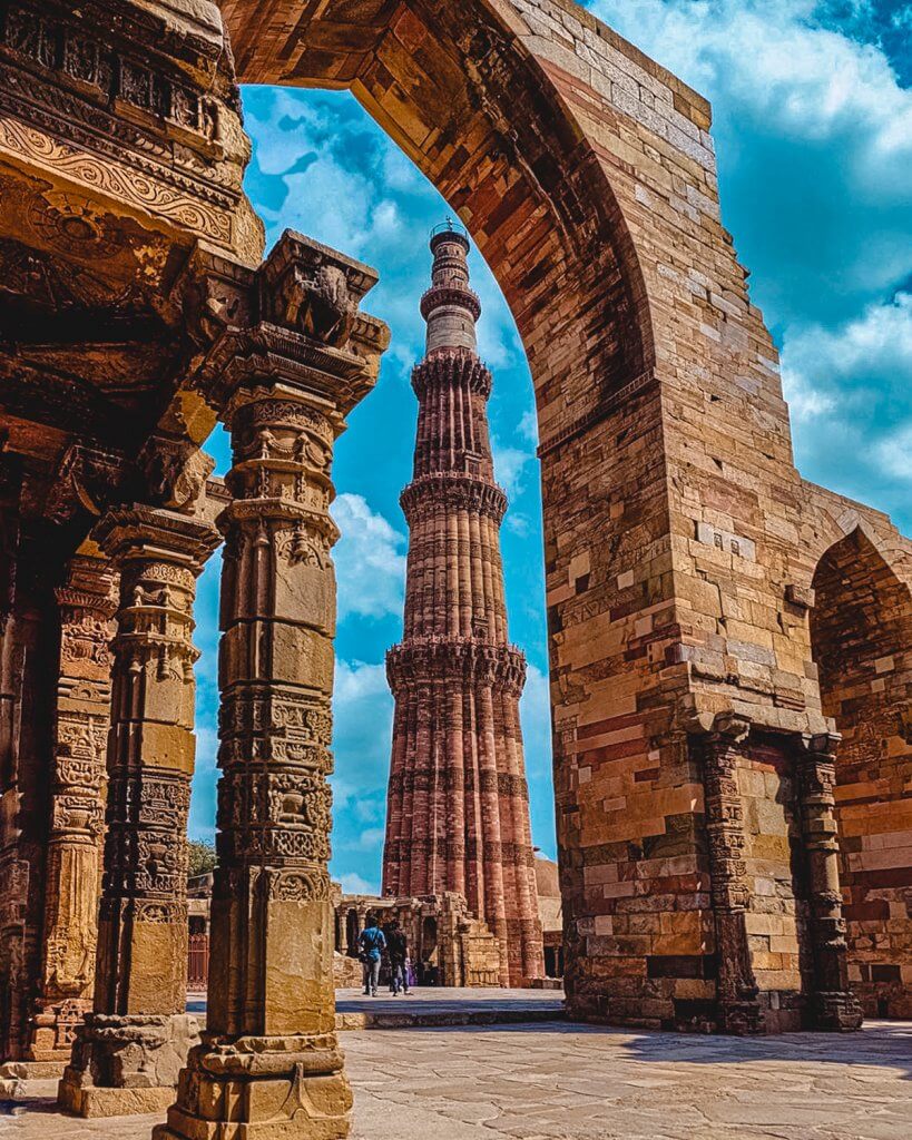Qutub Minar in the Qutub Complex, an ancient historical monument, and a must-visit attraction in Delhi