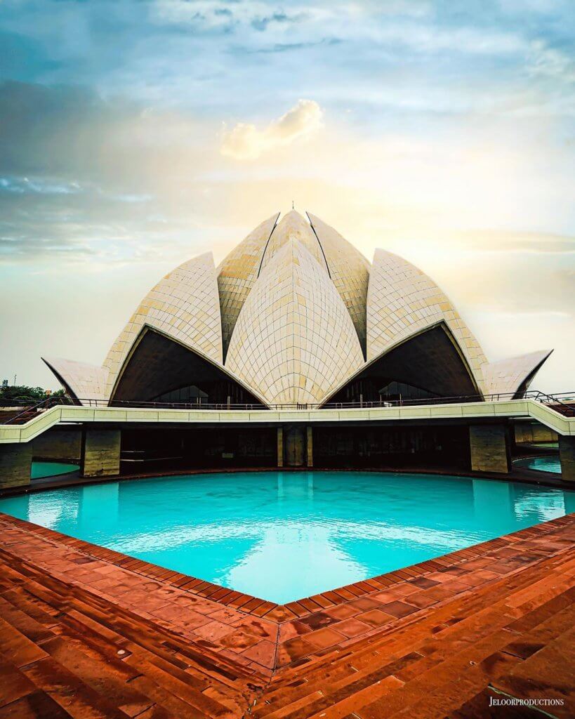 The Lotus Temple in New Delhi, an architectural wonder and a serene place to visit in Delhi