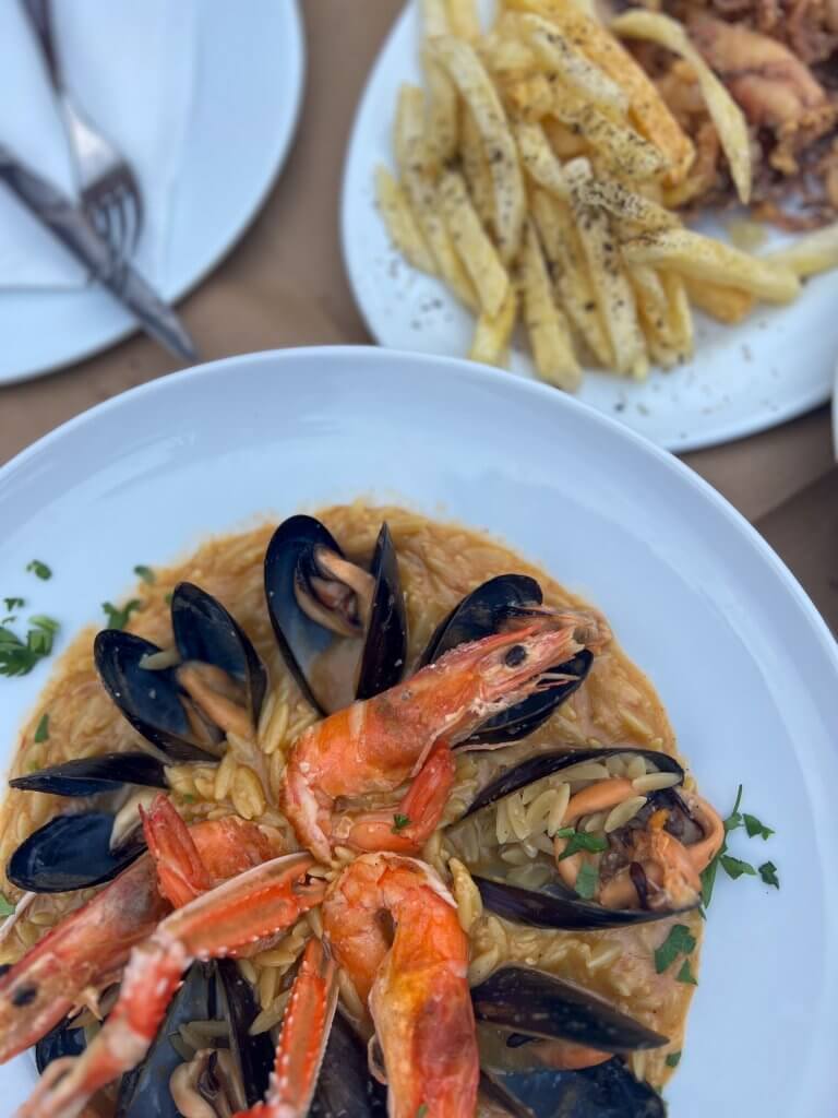 tasting gourmet shrimp dish one of the top things to do in Nafplio
